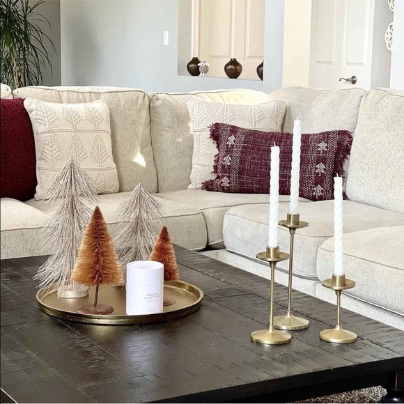 Threshold Accents 1 X 4 Set Of 3 Tapers Cast Aluminum Candle Holder